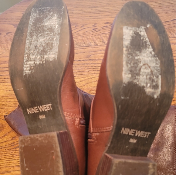 Nine West Mocha Cocoa Brown Genuine Leather Tall Boots - Picture 11 of 11